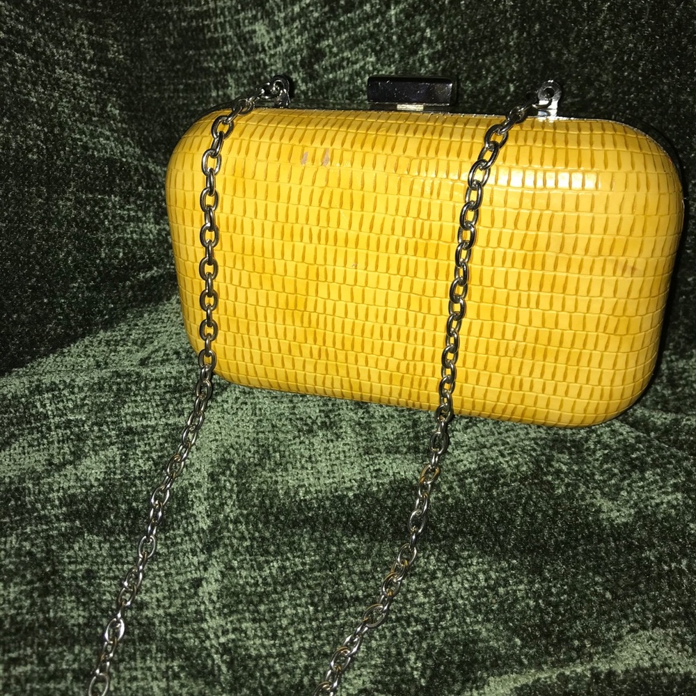 Expressions NYC small hard body yellow purse